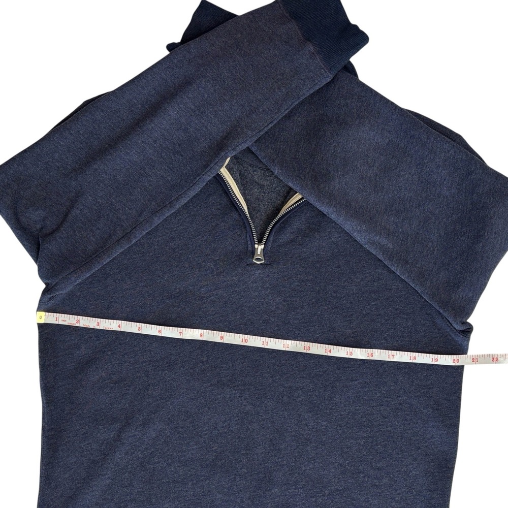 Faherty Men's 1/4 Zip Blue Pullover Sweater Sz‎ M Fleece Inside - Picture 7 of 13